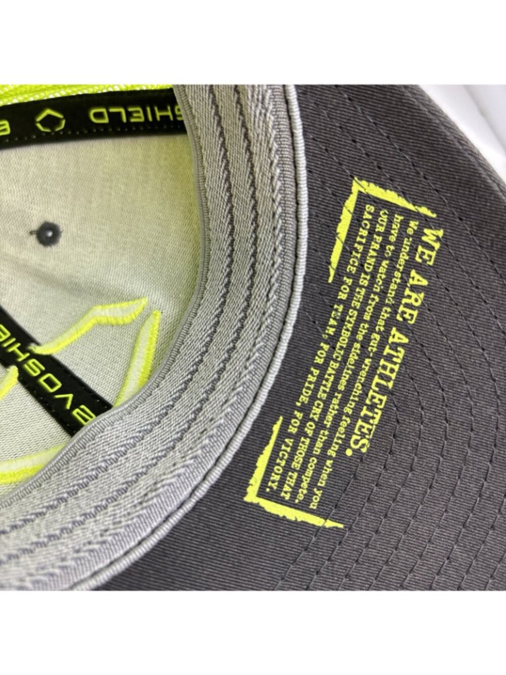 Evoshield Embroidered Cap Hat Gray Green Mesh FlexFit size S/M WE ARE ATHLETES - Picture 5 of 6